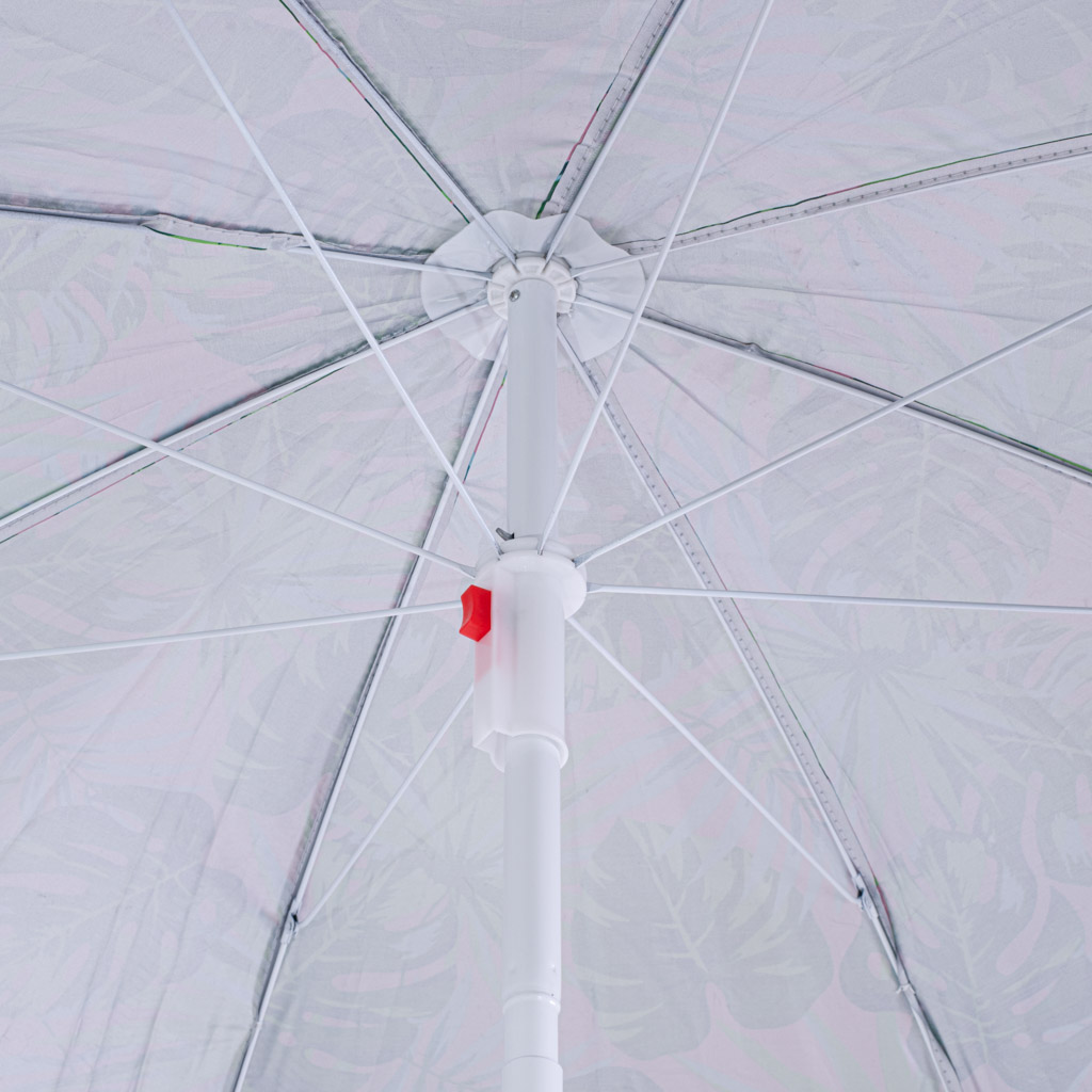 Plážový zahradní slunečník nastavitelný 150 cm zlomené listy KX4983_1