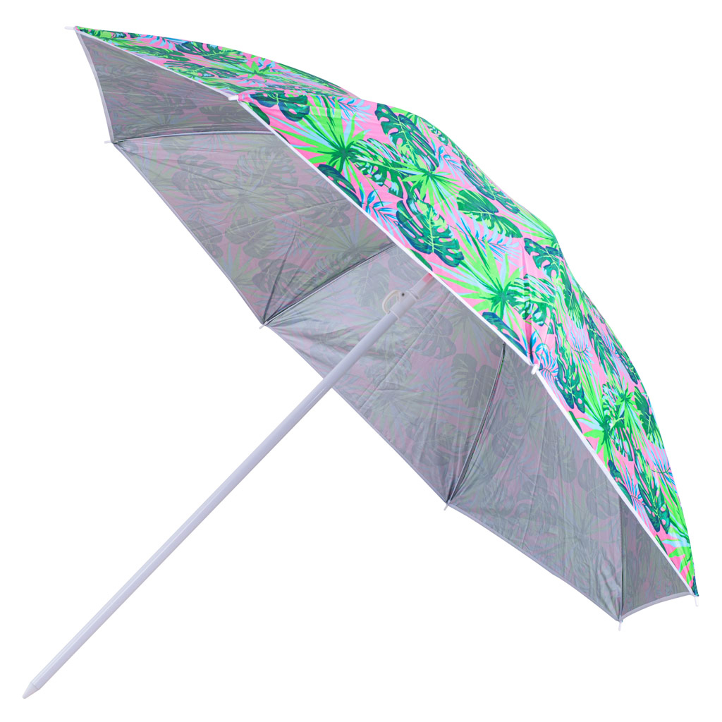 Plážový zahradní slunečník nastavitelný 150 cm zlomené listy KX4983_1