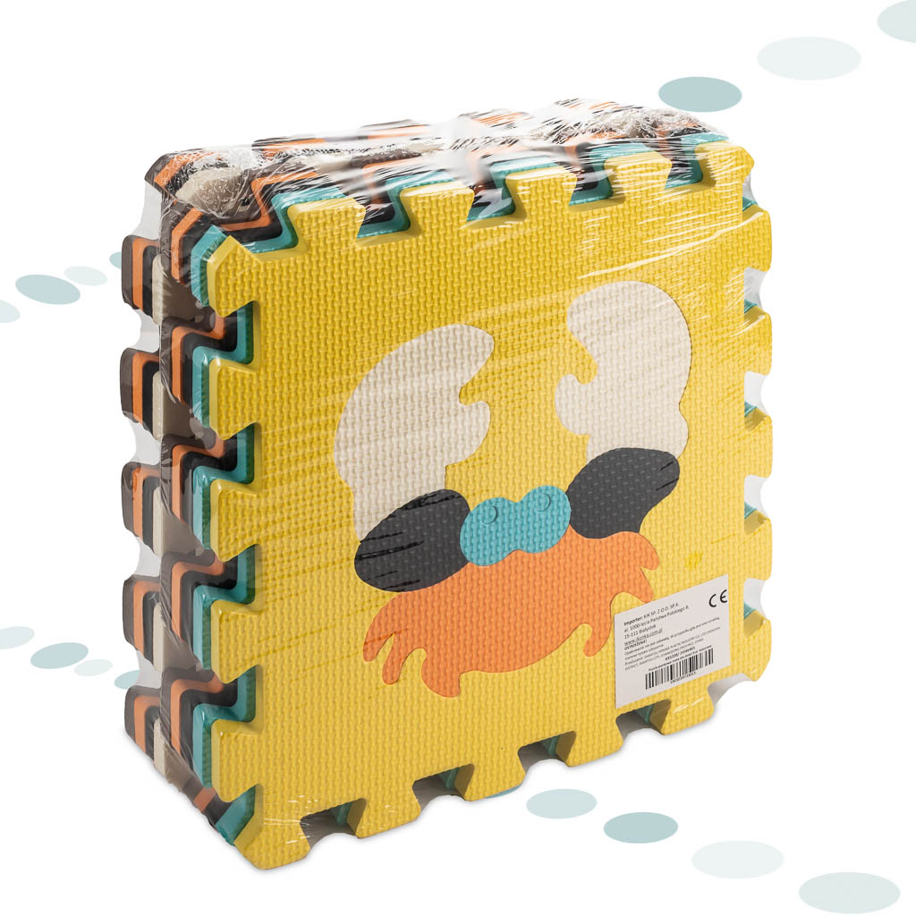 Mata edukacyjna piankowa puzzle zwierzątka kolorowa 85 x 85 cm 9