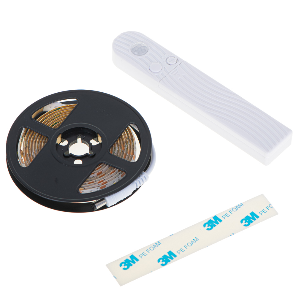 LED pásek s detektorem pohybu napájený baterií USB 2M teplá bílá KX4942