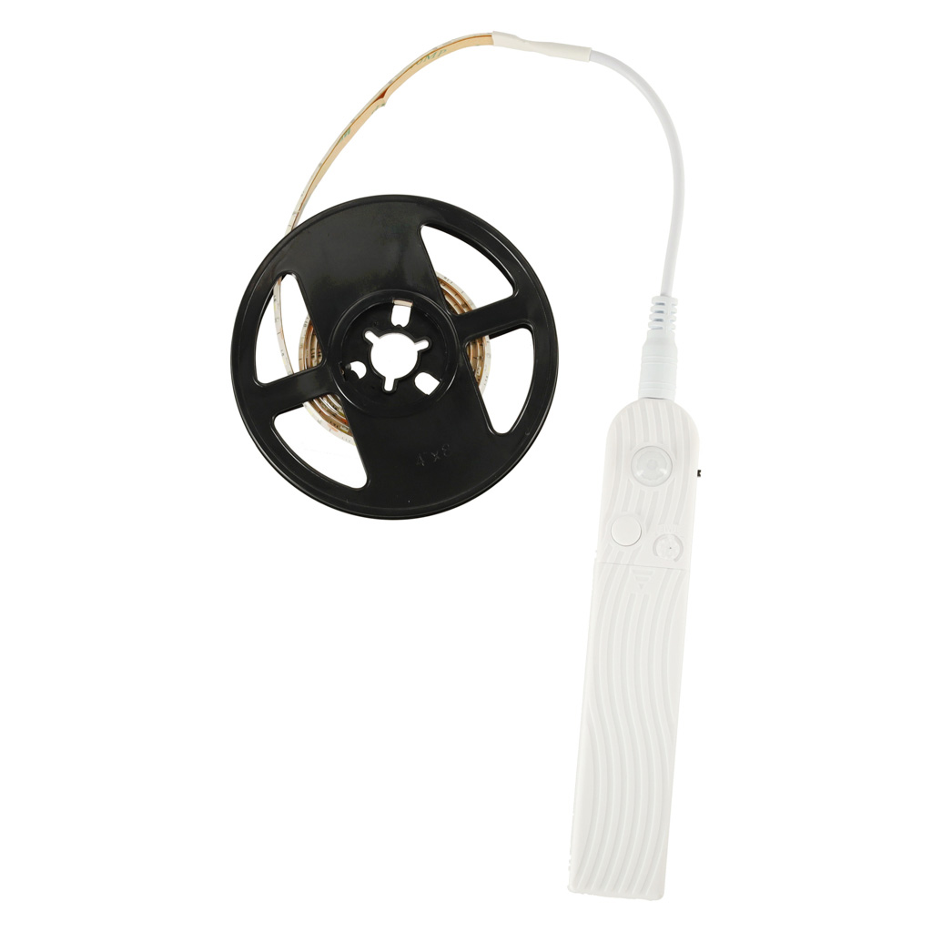 Detektor pohybu USB LED pásek 1M teplá bílá na baterie KX4943