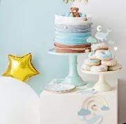 Ozdoby do košíčků na muffiny - Velryba 11cm-13,5cm 7 kusů KX4577