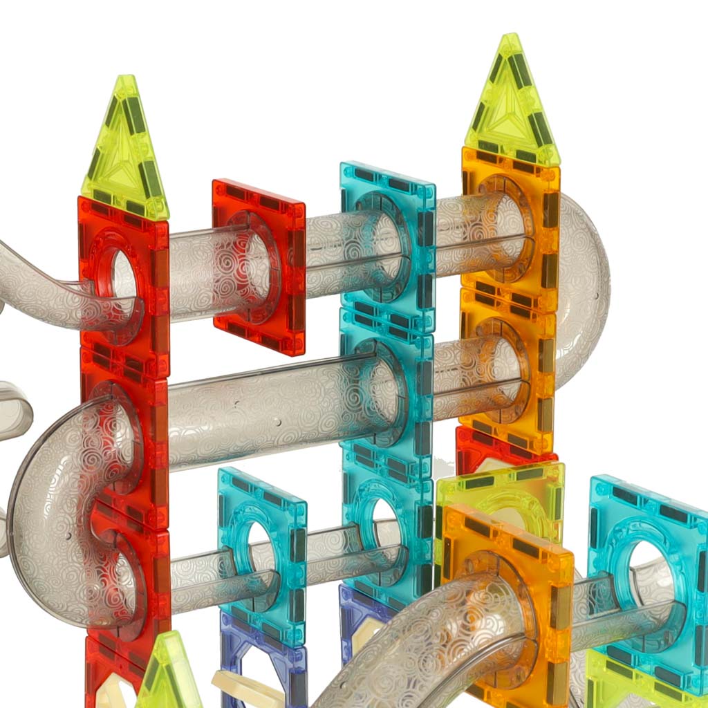 Magnetické cihly mramorová kuličková dráha se zvukem hudba 118 prvků KX4772