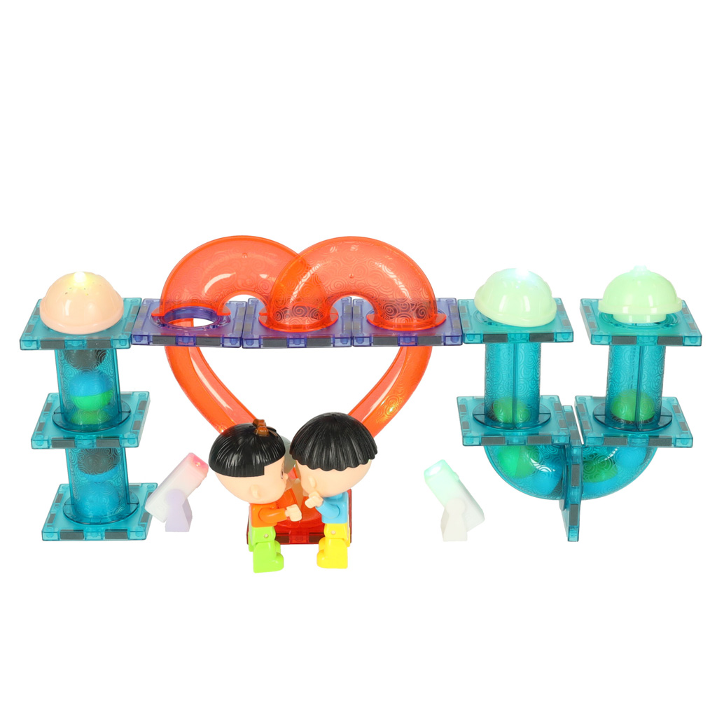 Magnetická kuličková dráha svítící 202 kusů KX5144_1