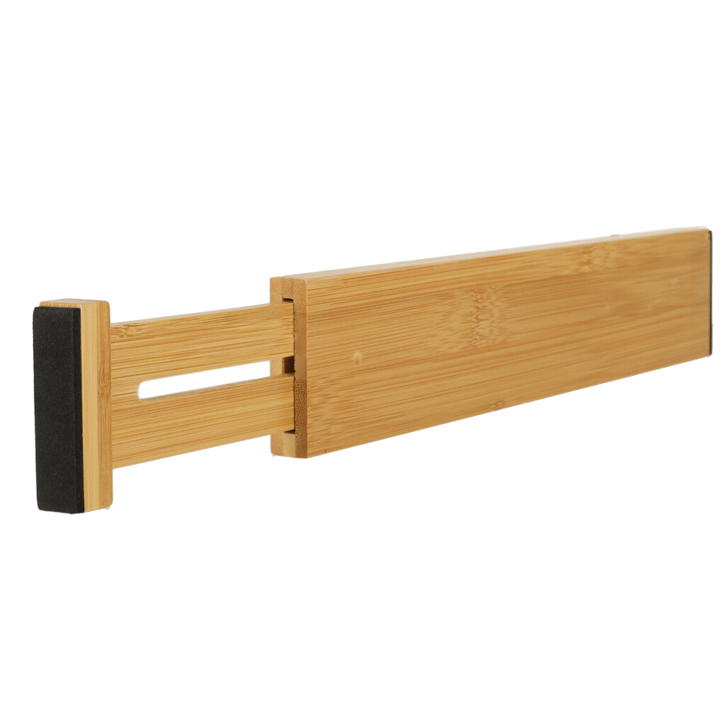 Organizér do zásuvky nastavitelný bambusový oddělovač 43x6x1,5cm 1 kus KX4600