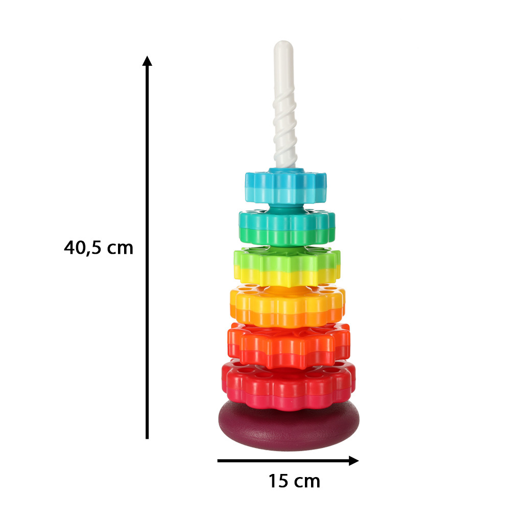 Duhová věž s pyramidou a spirálou na stohování KX4618