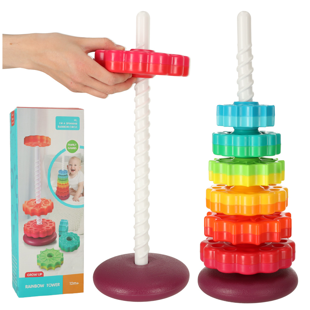 Duhová věž s pyramidou a spirálou na stohování KX4618