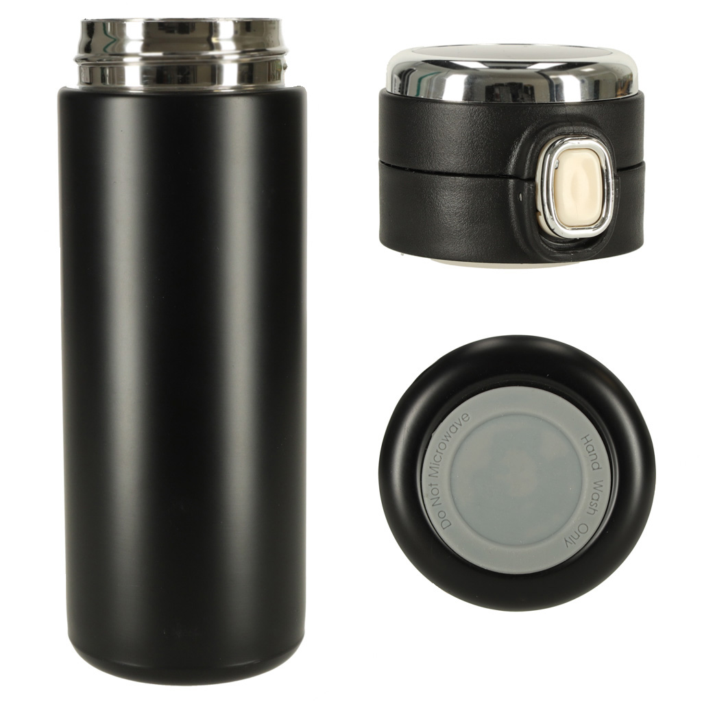 Termohrnek s náustkem LED termoska 420ml černý KX4407
