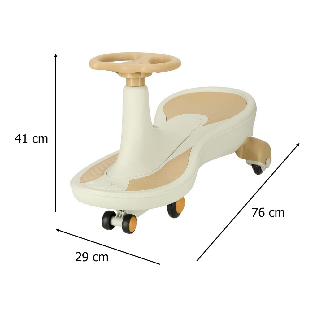 Gravitační horská dráha svítící LED kola s hrající hudbou 76cm zlatá a bílá max. 120kg KX4220