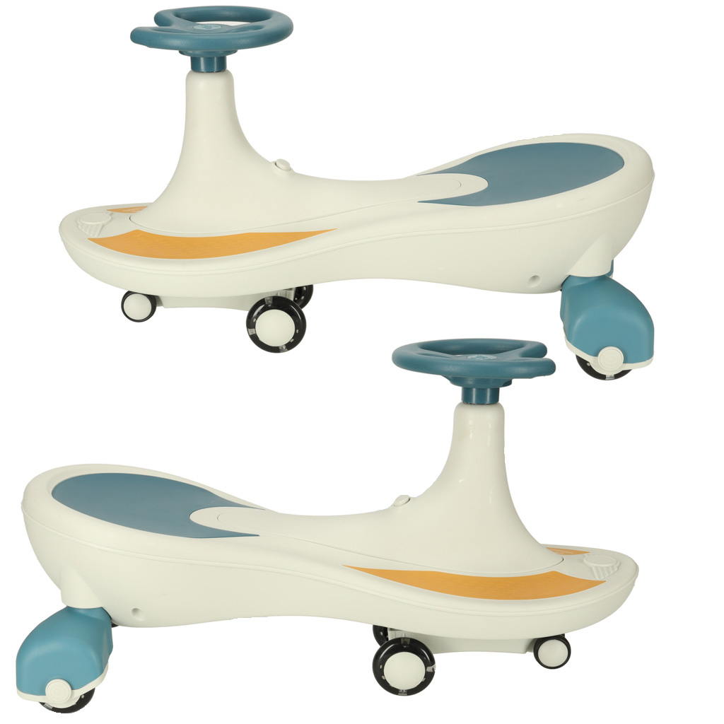 Gravitační horská dráha svítící LED kola s hrající hudbou 76cm modrá a bílá max. 120kg KX4220_1