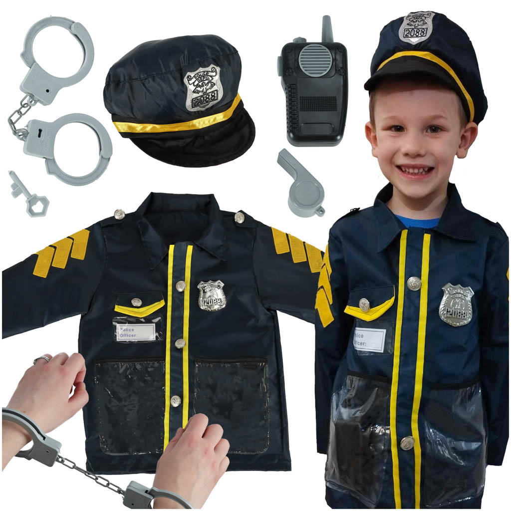 Karnevalový kostým policista s pouty 3-8 let KX4296