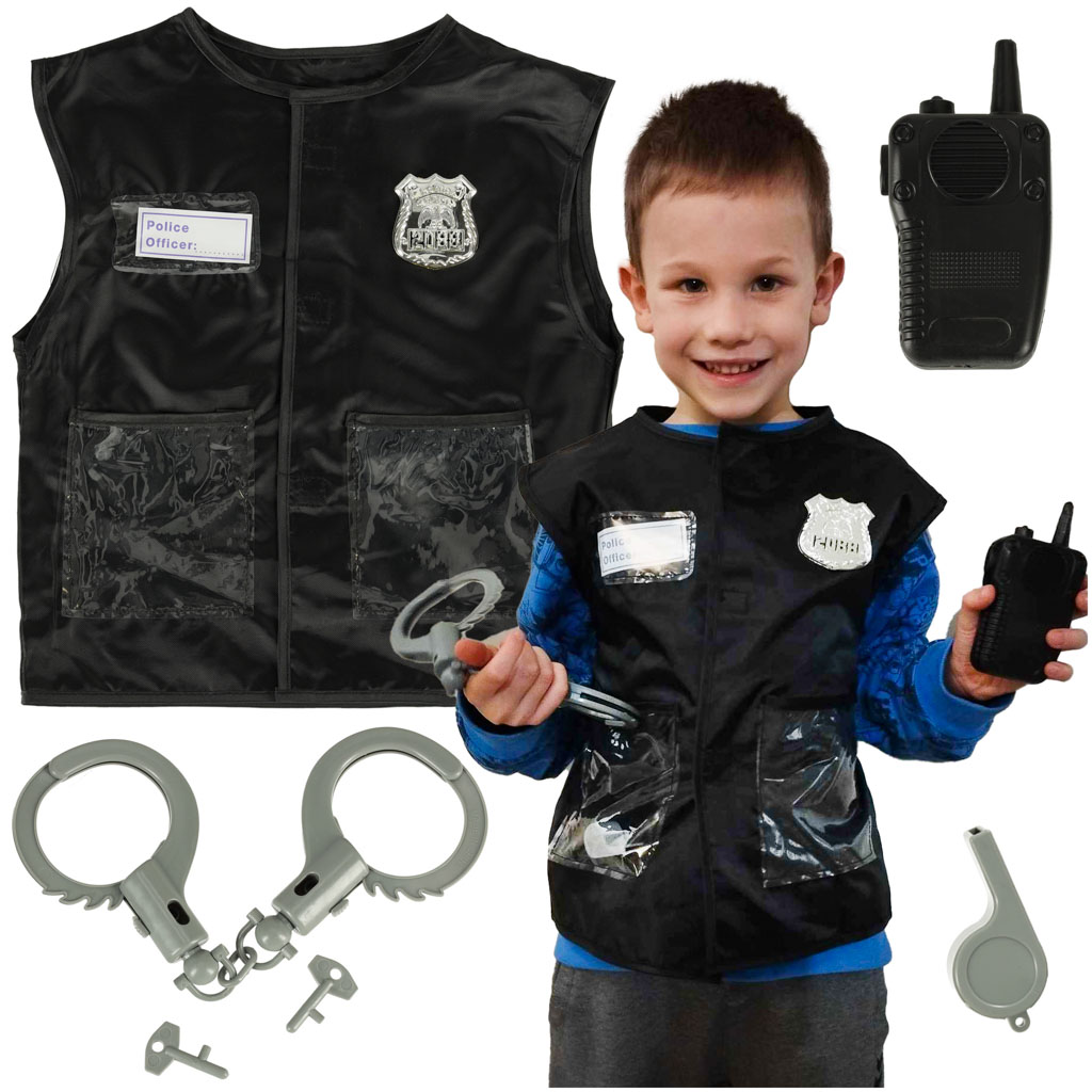 Karnevalový kostým policista kostým set 3-8 let starý KX4297