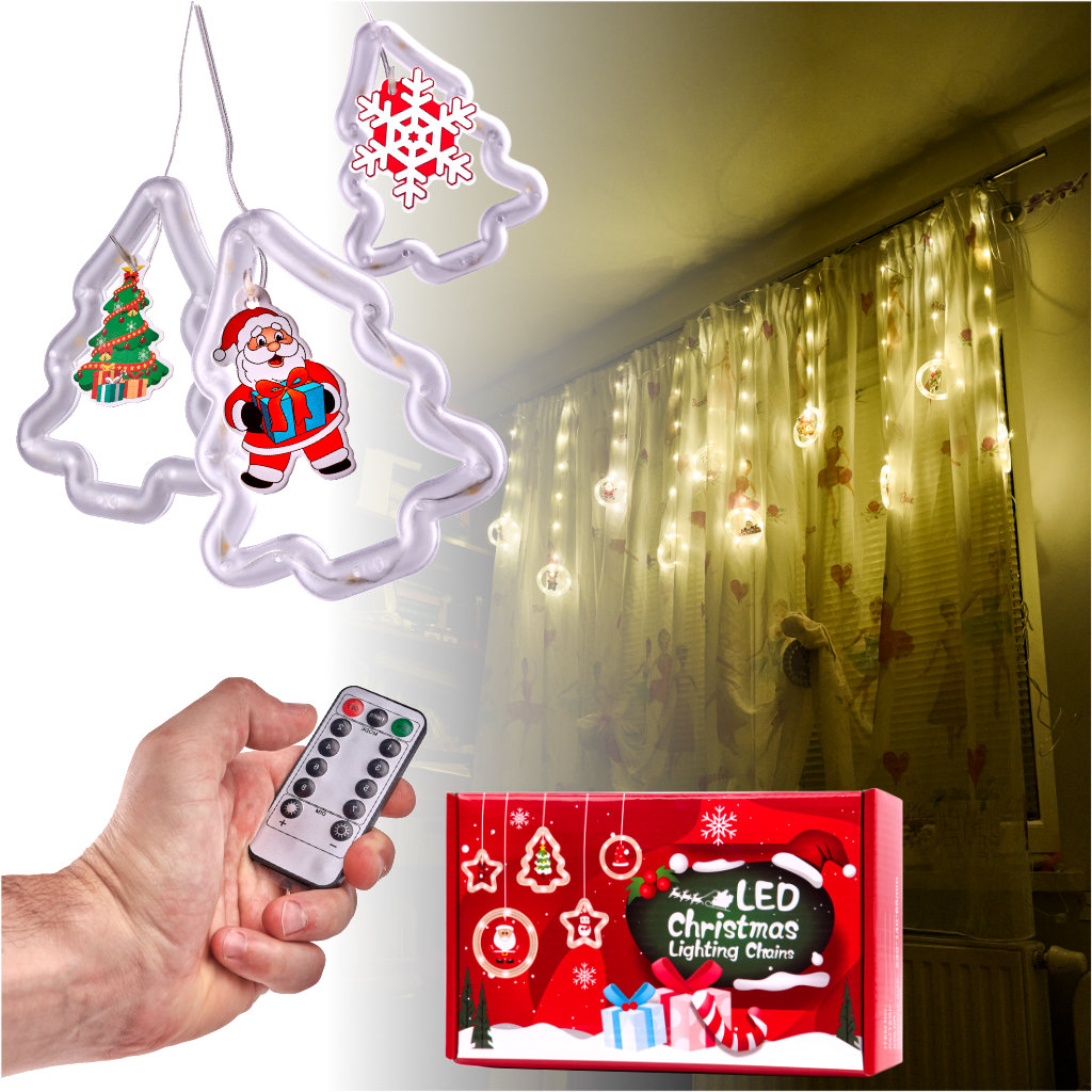 LED světla pro vánoční stromek 3m 10 žárovek USB KX5249_2