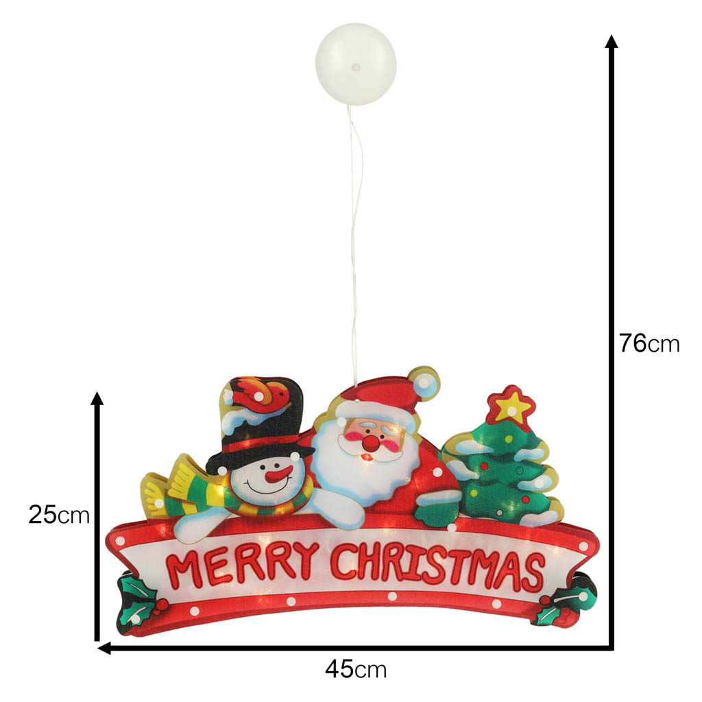 LED vánoční závěsná světla Veselá vánoční dekorace 45cm KX4354
