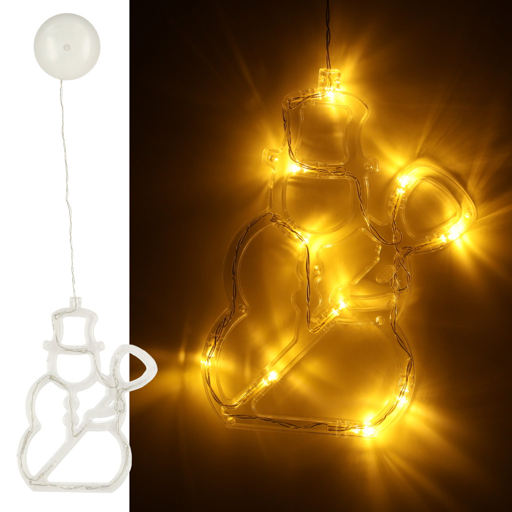 LED závěsná světla Vánoční dekorace sněhulák 49cm 10 LED diod KX5246_6