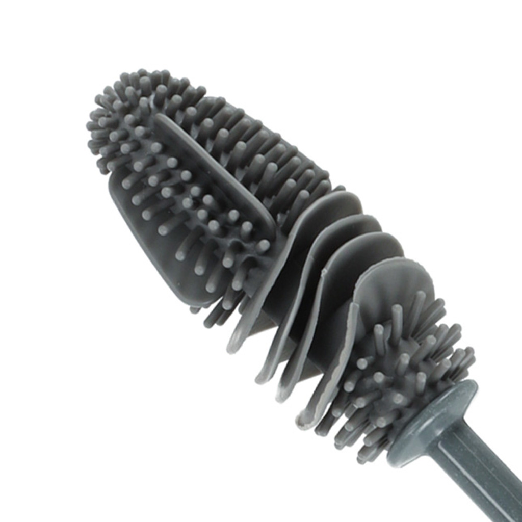 Kartáč na čištění lahví silikonová podložka černá KX4320