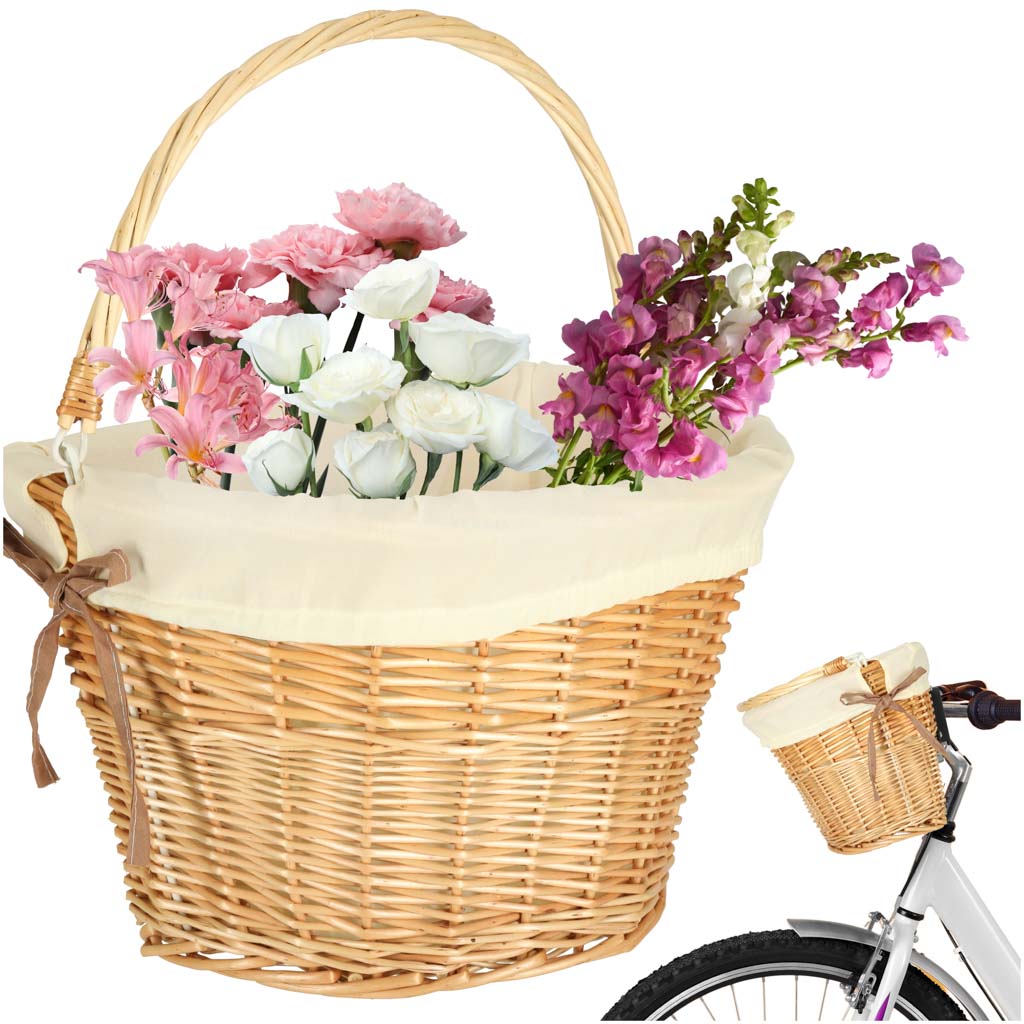 Wicker Bike Bicycle Baskets On Amazon Amazon Wicker Bike Basket Uk Willow Classic Bike Basket Smyths Toys UK