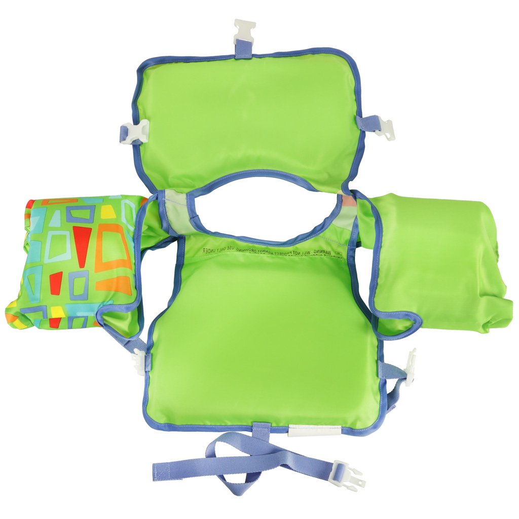 AQUASTAR Zelená plavecká vesta s rukávy KX4014_1