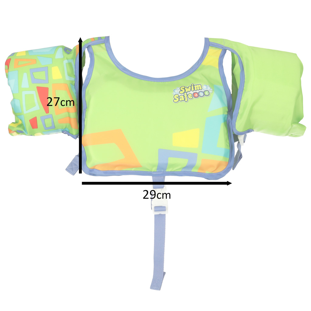 AQUASTAR Zelená plavecká vesta s rukávy KX4014_1