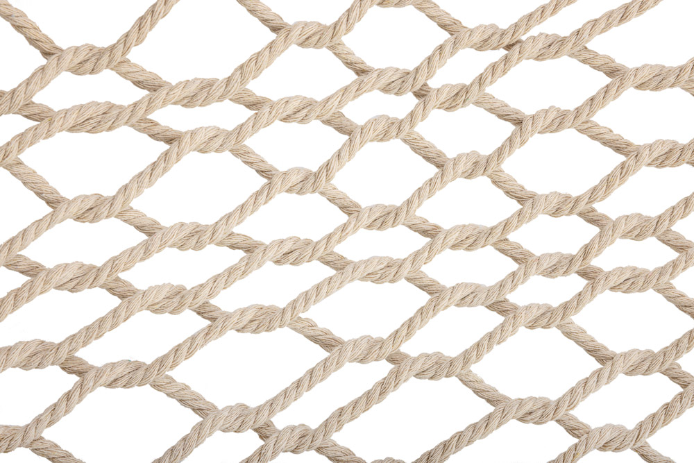 Zahradní houpací síť boho mesh střapec 200cm ecru KX3957