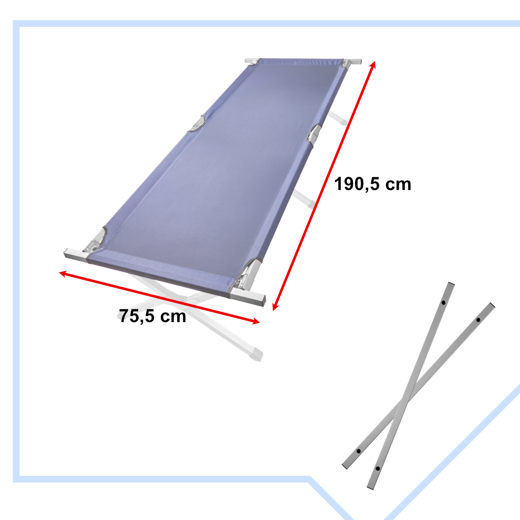 Skládací polní lůžko turistická kanoe není modrá KX4833_2
