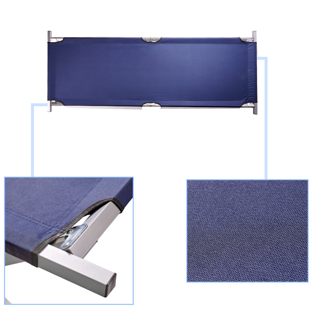 Skládací polní lůžko turistická kanoe není modrá KX4833_2