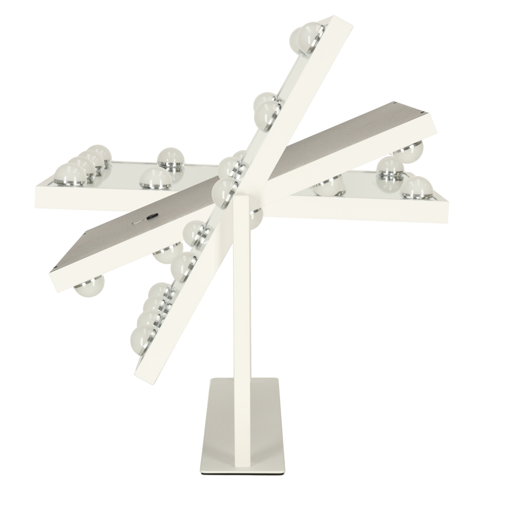 Zrcátko na líčení LED s USB žárovkami 30x40cm KX3942_1