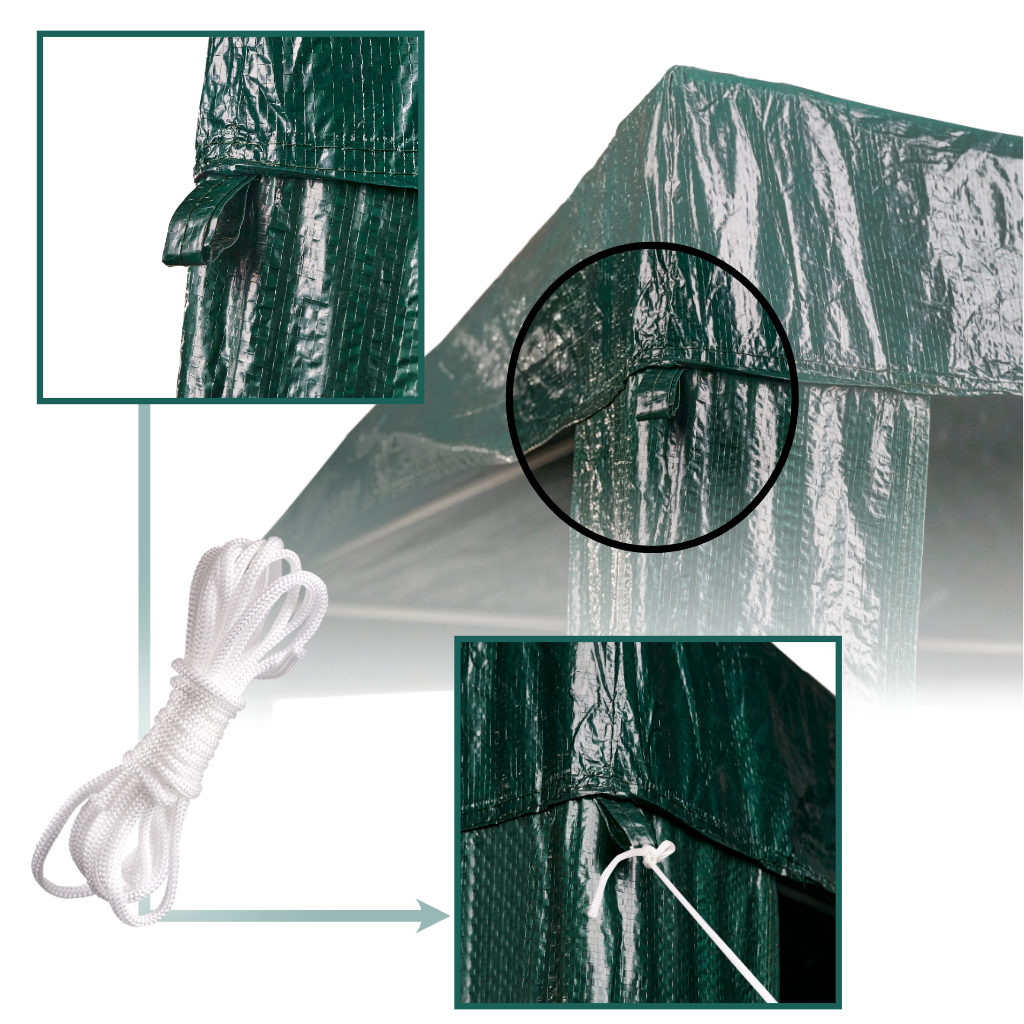 Zelený komerční pavilonový stan 2x2 KX4075_1