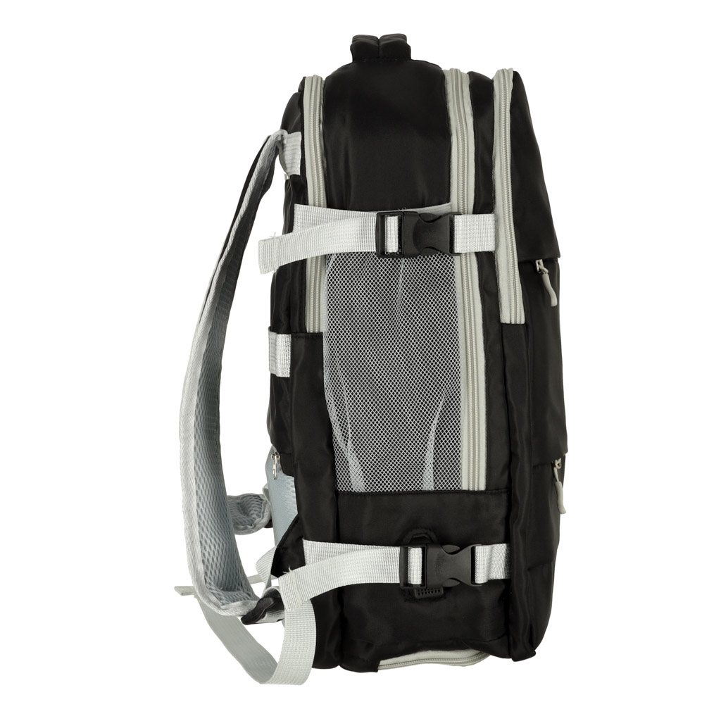 Cestovní batoh do letadla vodotěsný USB kabel 45x16x28cm černý KX4108