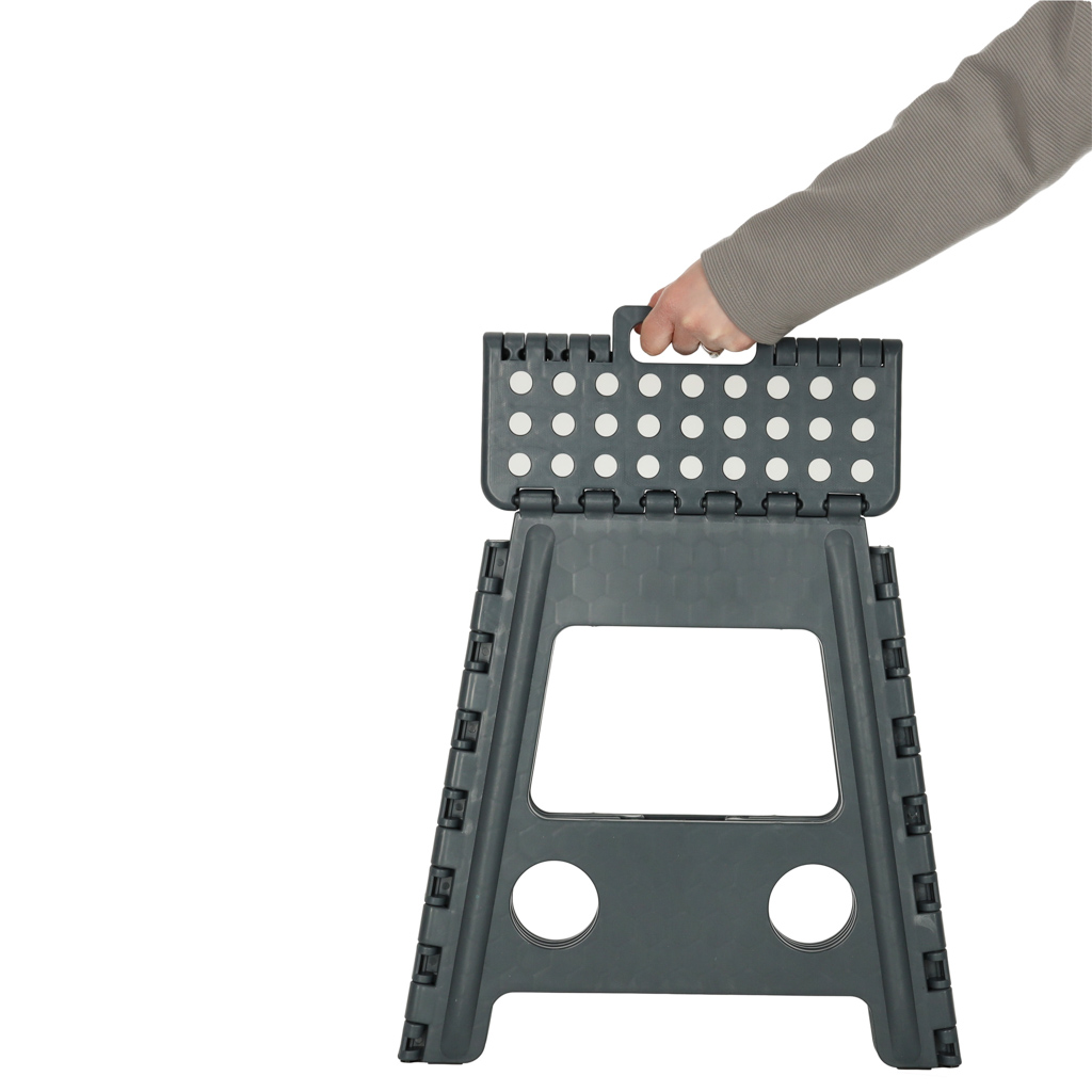 Protiskluzová skládací stolička 39 cm tmavě šedá KX4404_2