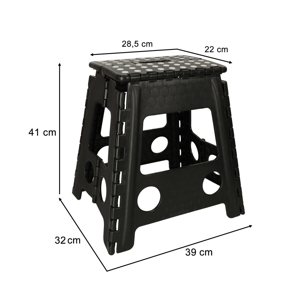 Protiskluzová skládací stolička 39 cm černá KX4404_3