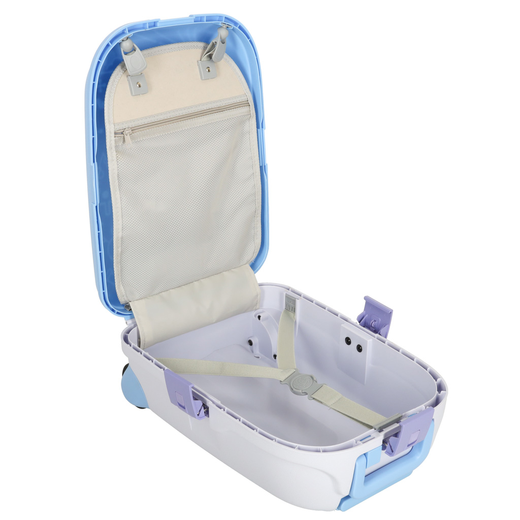 Dětský cestovní kufr na kolečkách, příruční zavazadlo modrý KX3964