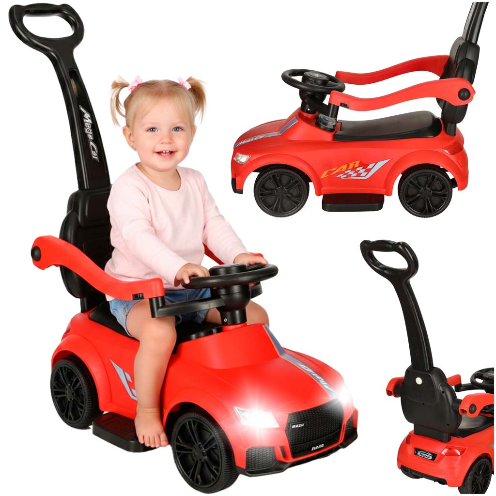 Kočárek 3 v 1 se zvukem, světly červený KX4413_2