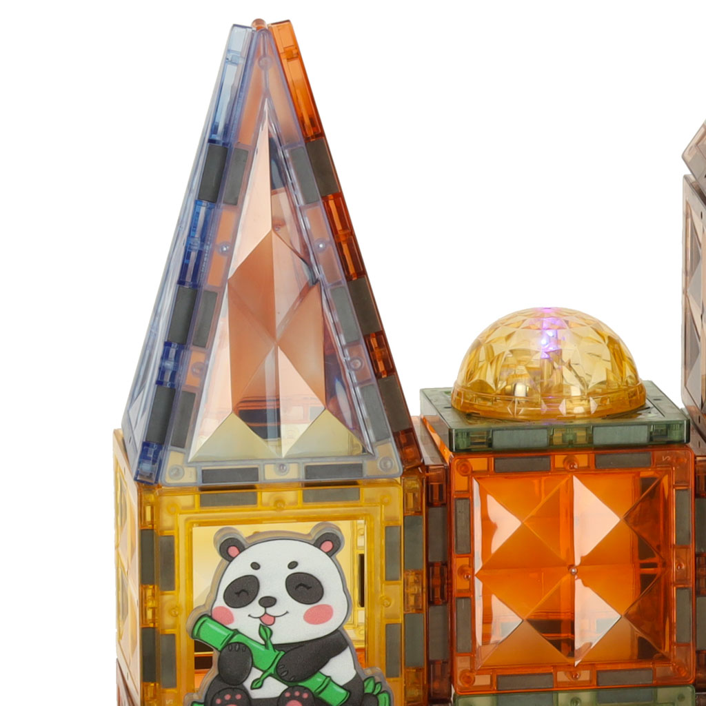 3D magnetické stavebnice svítící zvířecí park 124 el. KX3629