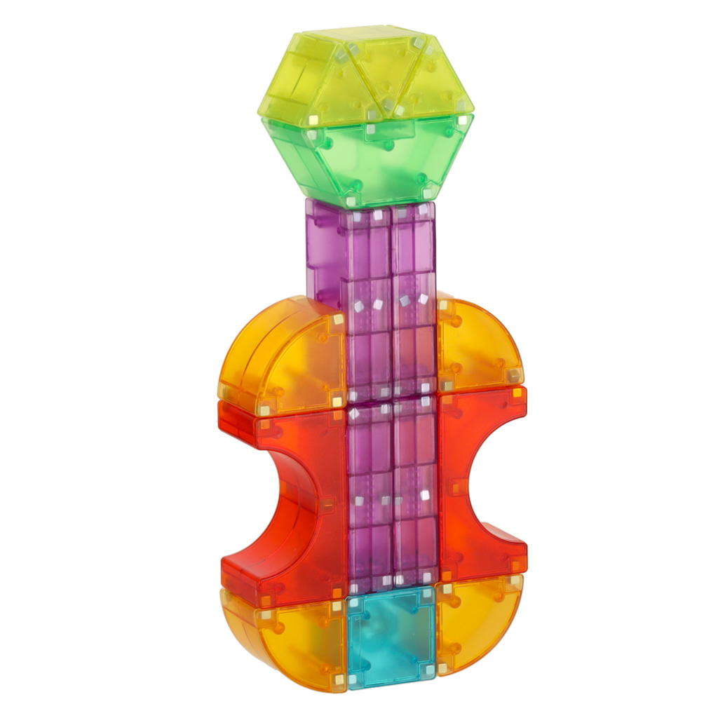 3D stavební magnetické cihly LED svítící 134 el. KX3628_2