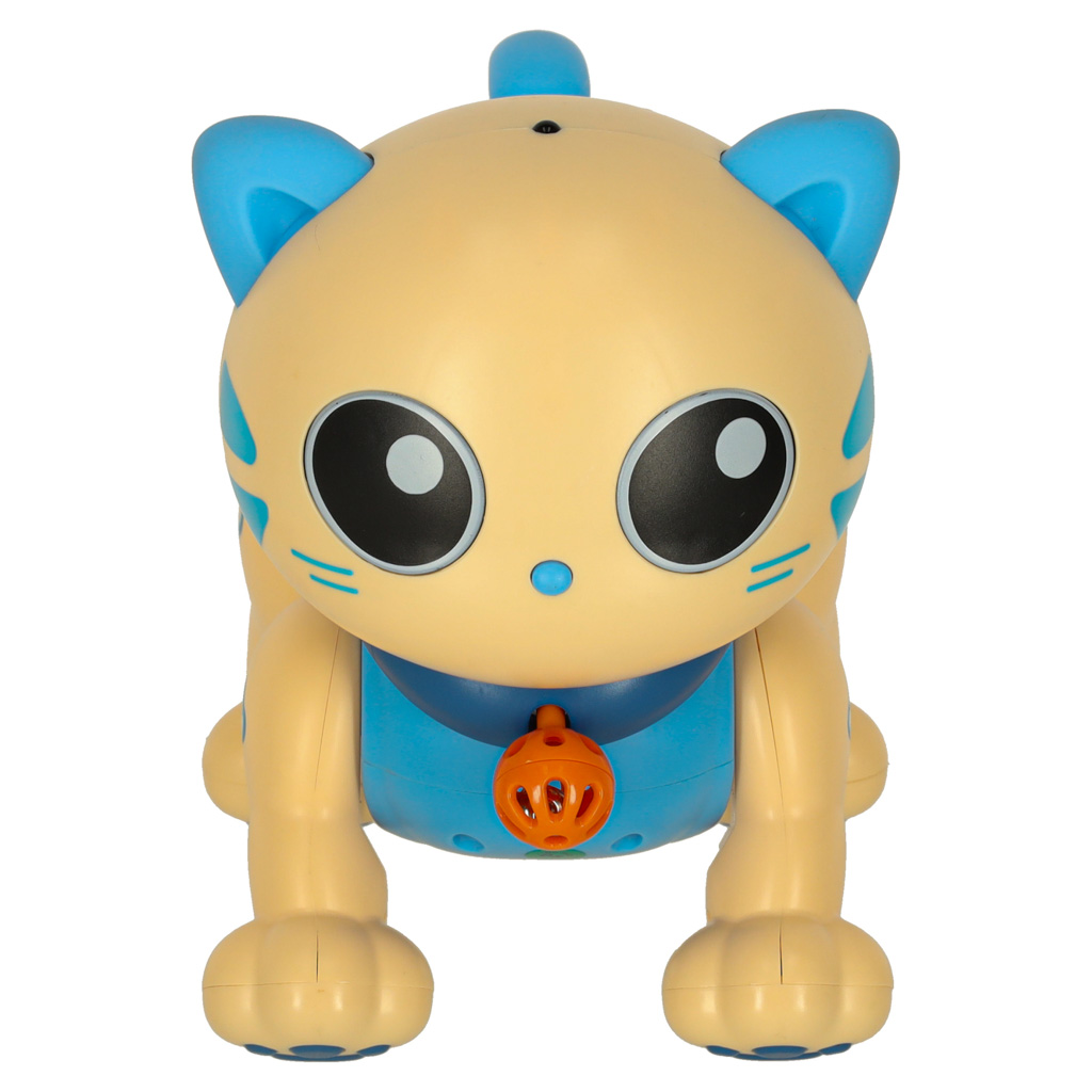 Kot kotek interaktywny zdalnie sterowany na pilota robot skacze niebieski