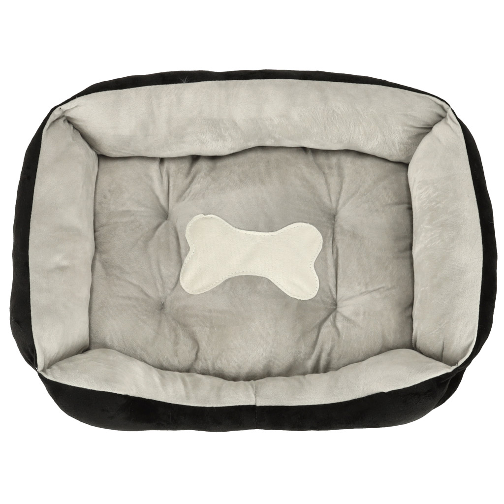 Pelíšek pro psy 60x45x15cm bílý a černý KX3722