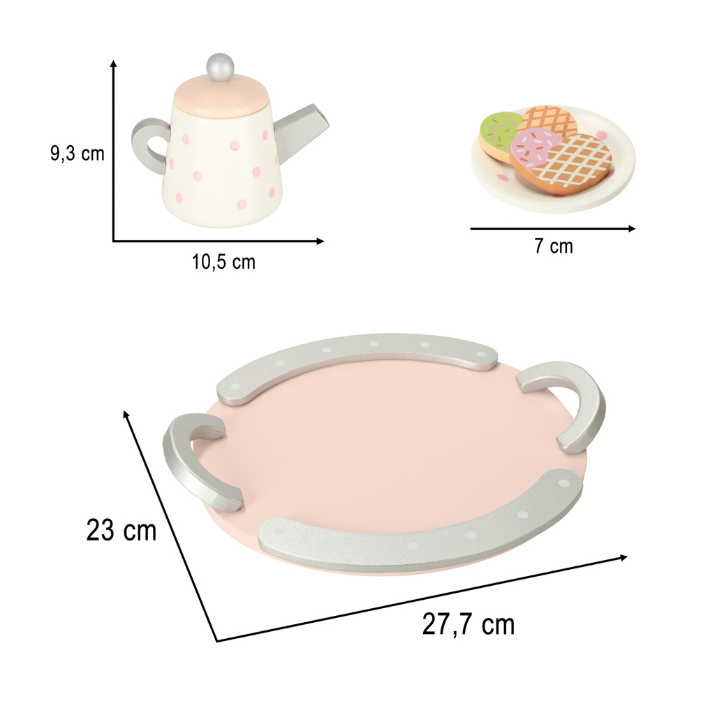 Lulilo Kávový čajový servis dřevěný set KX3771