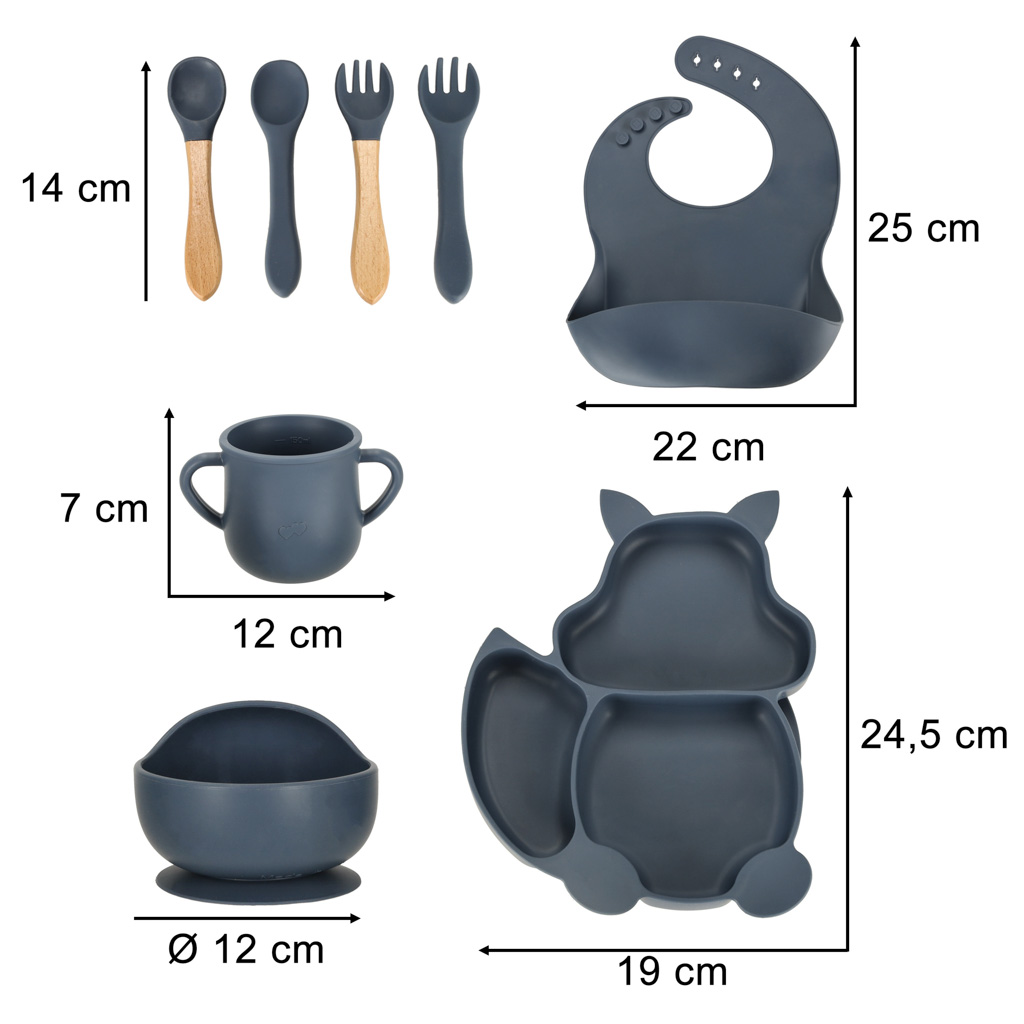 Dětské silikonové nádobí veverka tmavá ne KX3747_1