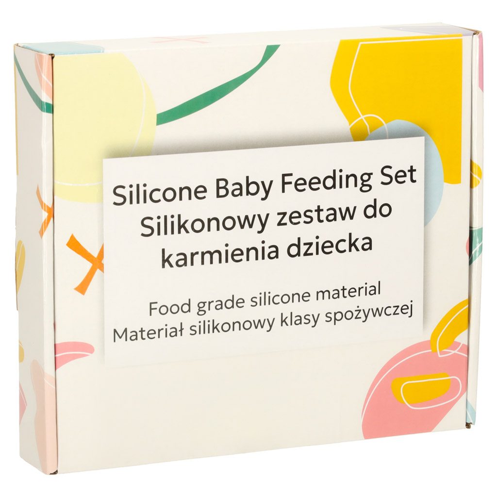Silikonové dětské nádobí medvídek světle modrý 4el KX4001_1