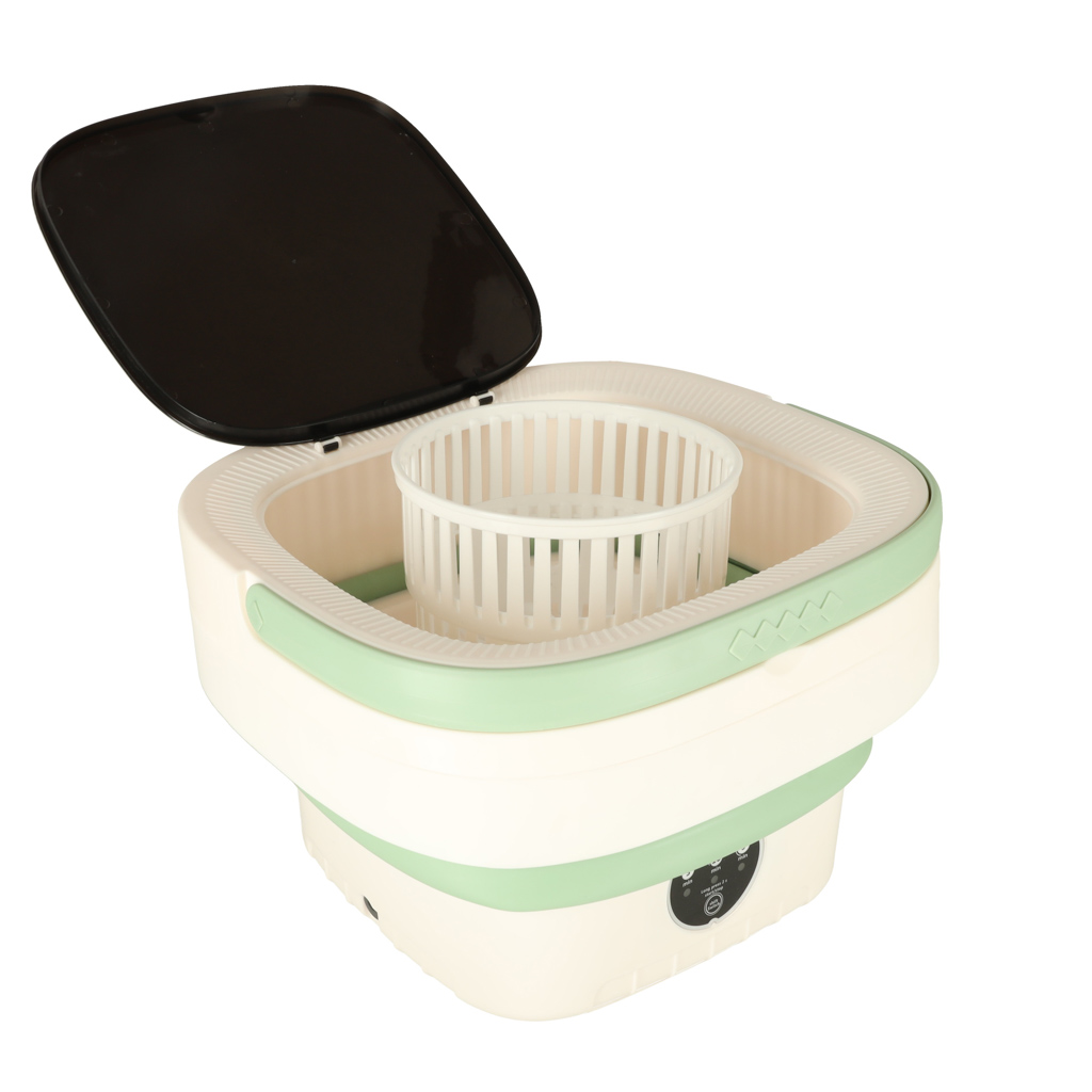 Mini skládací přenosná pračka 12L zelená KX3744