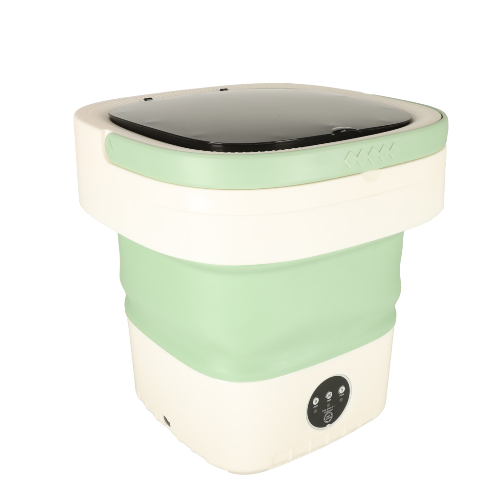 Mini skládací přenosná pračka 12L zelená KX3744