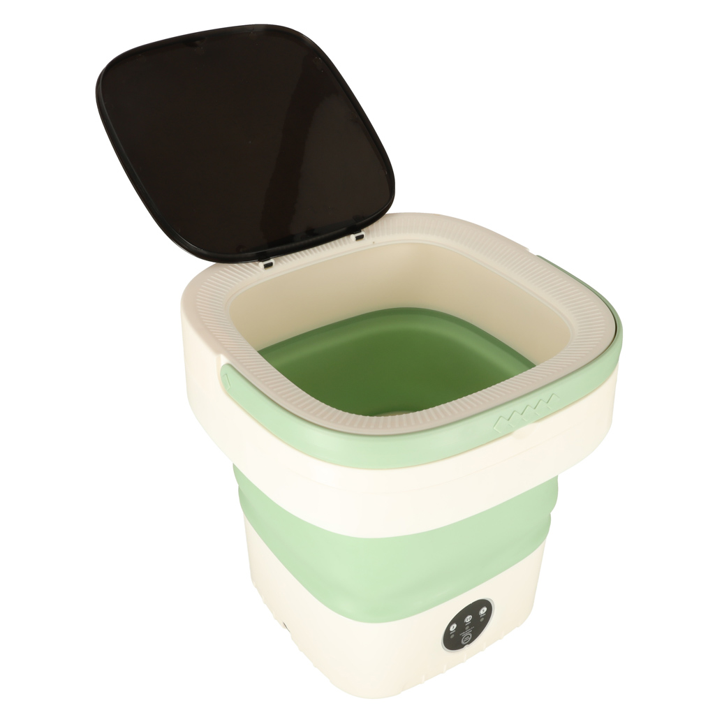 Mini skládací přenosná pračka 12L zelená KX3744