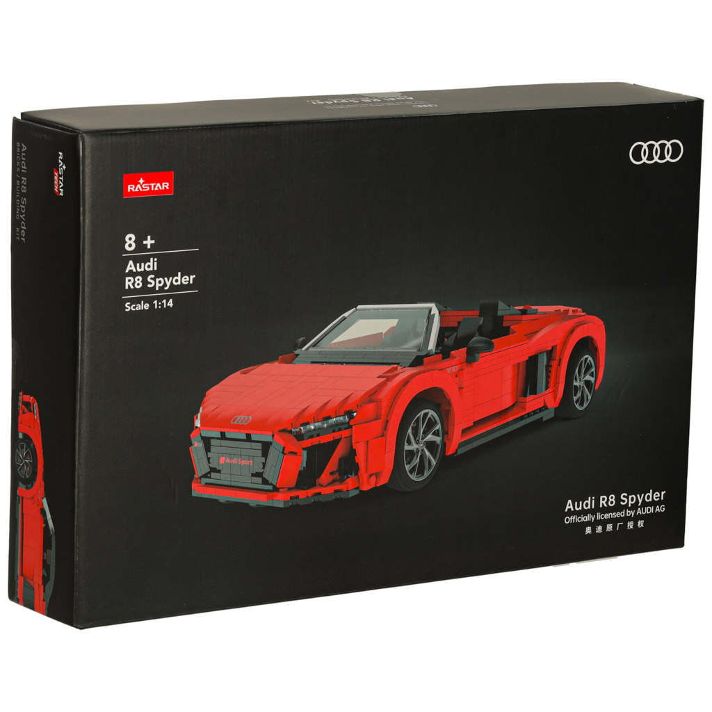 Samochód Rastar 93800 AUDI R8 Spyder 1:14 klocki 1440 el. Hurt