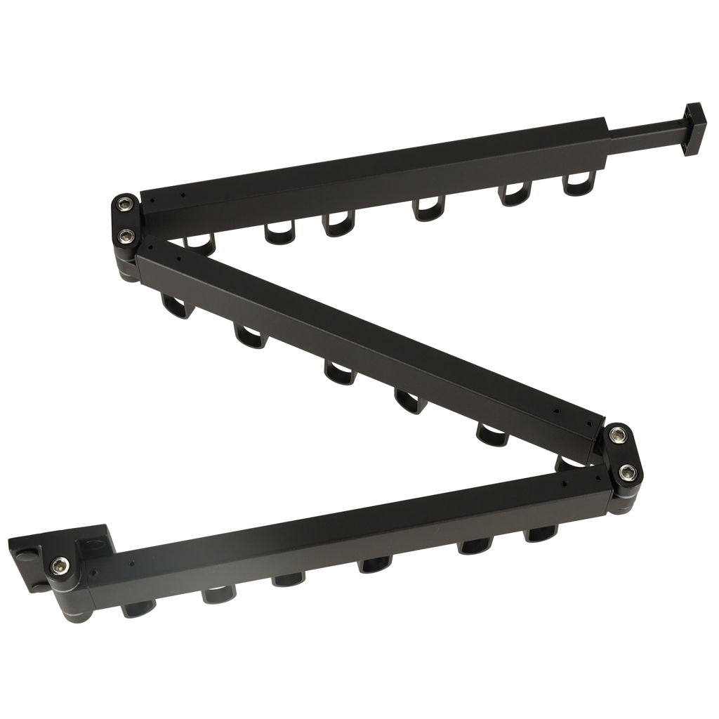 Teleskopický výsuvný nástěnný věšák 114 cm černý KX3850