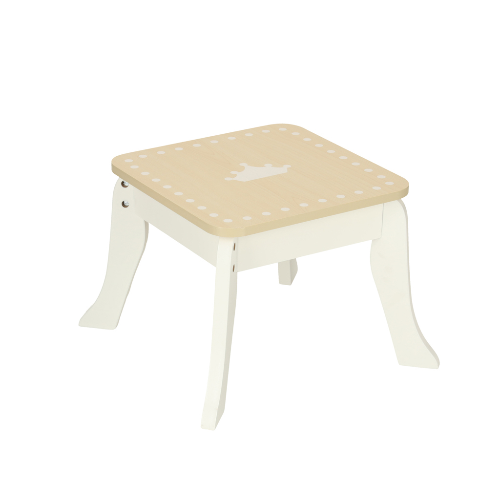Dětský dřevěný toaletní stolek s doplňky bílý KX3775