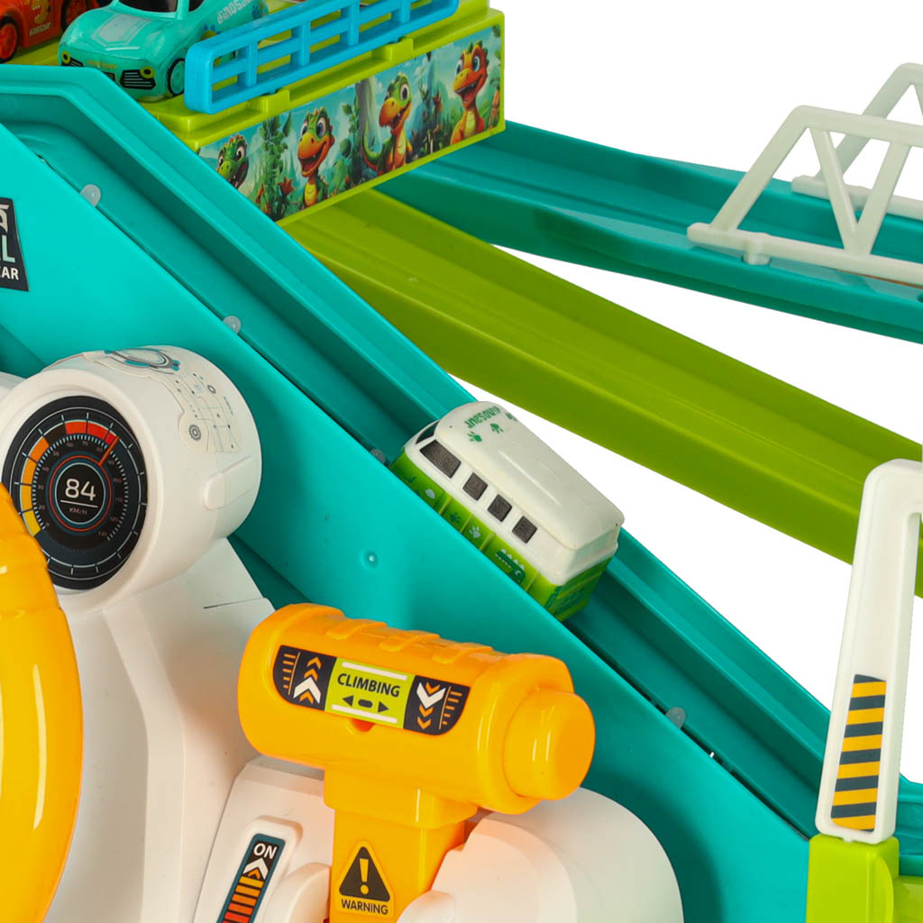 Autodráha garáž dinosaurus 4 auta KX3578