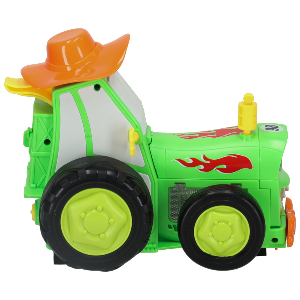 Traktor RC traktor skákání taneční zvuk zelený KX4614_1