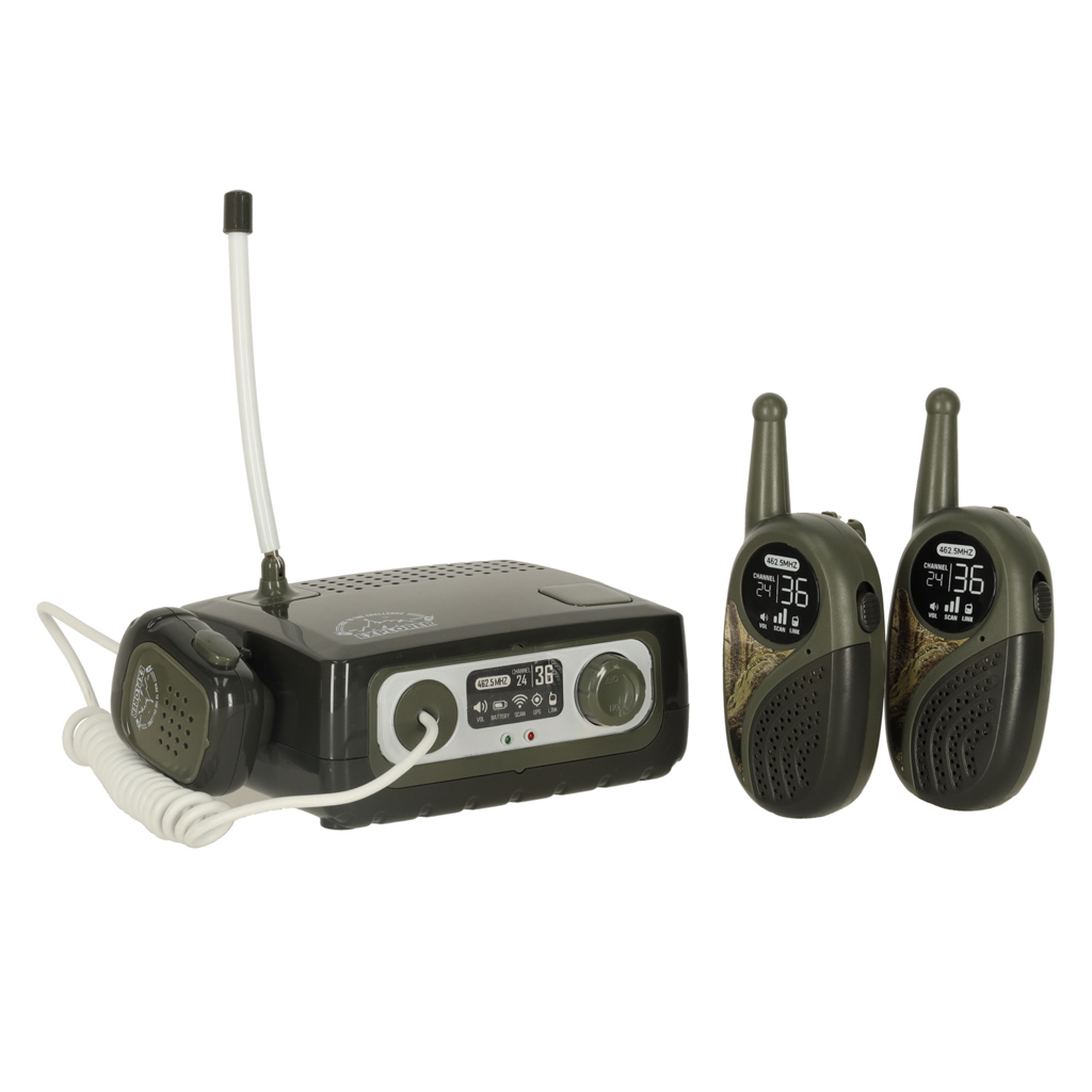 Vysílačka Walkie Talkie s ústřednou pro děti khaki KX3635