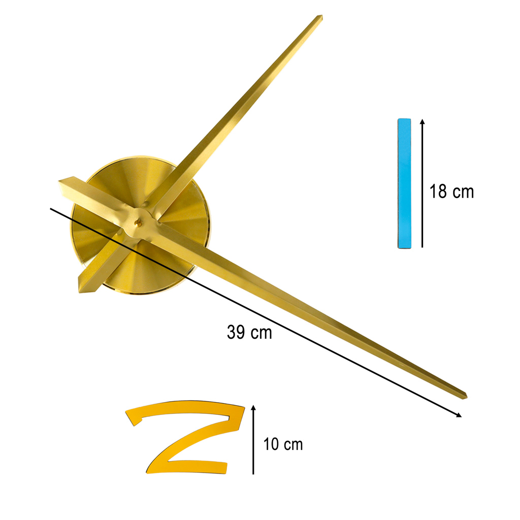 Samolepka nástěnné hodiny 1 číslice barva 100-120cm KX3514
